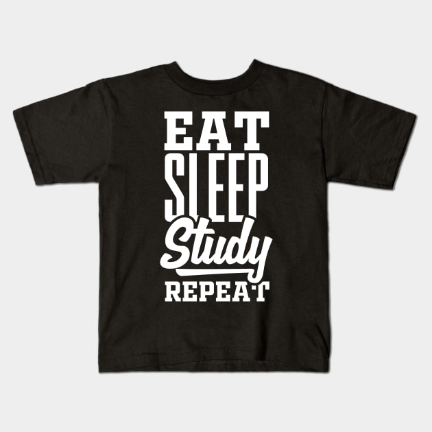 University Study Student College Studying Kids T-Shirt by dr3shirts